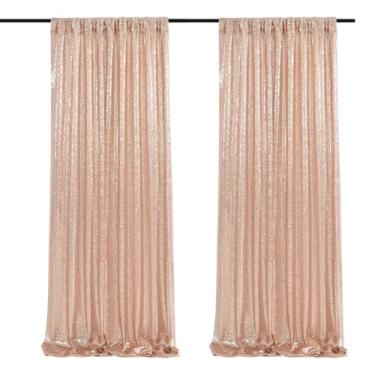 Imagem de ZiDeTang 60 cm x 2,4 m de poliéster, champanhe, lantejoulas, painéis de cortina de pano de fundo, cortinas transparentes para fotos de champanhe e palco, cortinas transparentes para casamento, festa