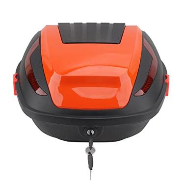 Imagem de Mala de viagem para motocicleta 32L novo carro elétrico motocicleta porta-malas ABS grande capacidade caixa de armazenamento de porta-malas remoção uso geral várias opções de cores capa superior para