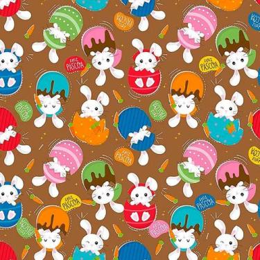 Imagem de Folha para Ovos de Páscoa Metalizado Surpresa Páscoa Marrom 69x89cm - 