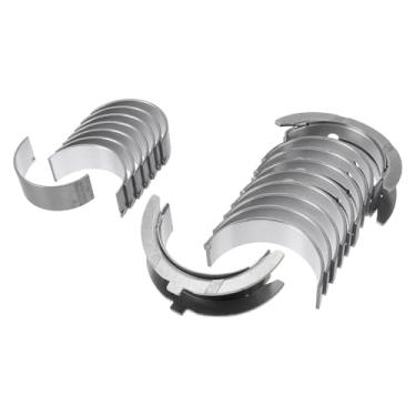 Imagem de ACROPIX Kit de rolamento principal e biela Nº 2102027900/2306027900 para Hyundai Santa Fe 2000-2010 Rolamento da haste do virabrequim do motor metal prateado 18 peças