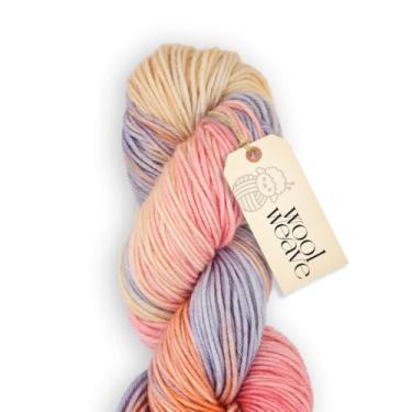 Imagem de Woolweave Fio penteado – 100% fio de lã merino extrafina para tricô e crochê – tingido à mão, ultramacio e quente – novelo de 100 g, 180 metros – lavável na máquina