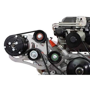 Imagem de ICT Billet LSA Supercharger High Mount A/C Sanden 508 709 Kit de suporte para compressor CTS-V ZL1 6-Rib Heavy Duty Billet Alumínio Universal Ar Condicionado Espaçamento de Caminhão LS3 LM7 LS