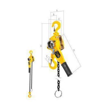 Imagem de Talha com alavanca 1,50tf Elevação 1,5 m TA 150 VONDER