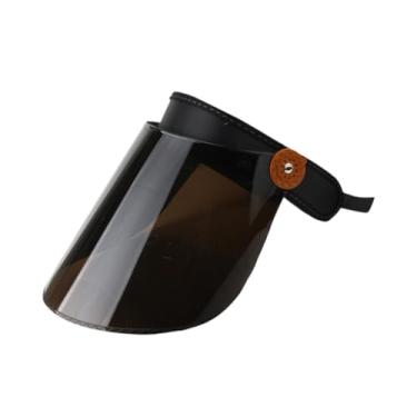 Imagem de ＡＷＨＡＯ Máscara de soldagem tampa da face da cabeça montada em engrenagem protetora Máscara de soldador Capô de proteção de proteção, Black Brown W Buckle