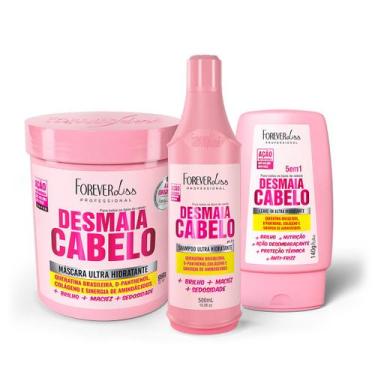 Imagem de Kit Desmaia Cabelo Anti Frizz e Volume Profissional Forever Liss