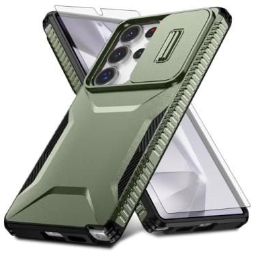 Imagem de Asuwish Capa de celular para Samsung Galaxy S25 Ultra 5G com protetor de tela e capa para câmera deslizante Acessórios de celular híbrido resistente à prova de choque S25Ultra 25S S 25 25Ultra 6.9