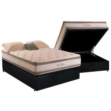 Imagem de Cama Box Baú Casal com Colchão Herval Big Class Molas ConforClass 138x