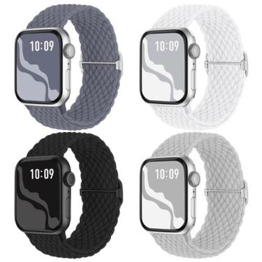Imagem de A pulseira de relógio Suitisbest trançada e elástica Solo Loop Nylon