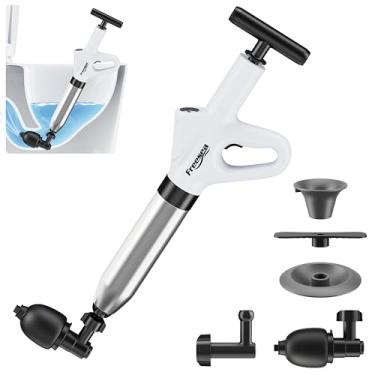 Imagem de FREESEA Desentupidor De Desentupidor De Vaso Sanitário: Ferramenta De Desentupidor De Ralo De Ar De Alta Pressão - Desentupidor De Ar De Alta Resistência Com Barômetro Em Tempo Real Para Ralo De Pi