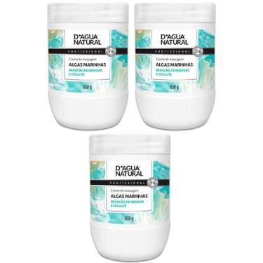 Imagem de Kit 3 Potes Creme de Massagem Dagua Natural Algas Marinhas 650g Reduçã