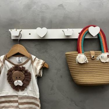 Imagem de 2 Cabideiros parede decoração Coroa Coração princesa 2CCoCa - Hanger D