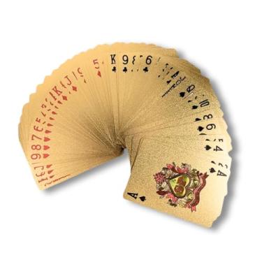 Imagem de Baralho Dourado "Lucky Charm" - Conjunto Exclusivo de Cartas de Jogo Luxuosas e Duráveis com Pintura Dourada Personalizada | Perfeito para Noites de Poker e Jogos de Família