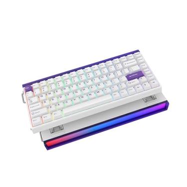 Imagem de EPOMAKER Aula Hero84 HE Wired Hall Effect Keyboard with RGB Lightbox, 0.01mm Adjustable Actuation, 8KHz Polling, 0.125ms Latency, Snap Key, SOCD, Magnetic Gaming Keyboard (White&Purple)