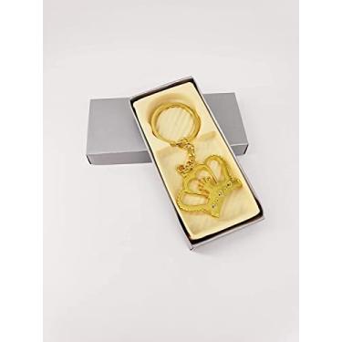 Imagem de RBN 12 Peças Chaveiro De Princesa Com Coroa Dourada Para Chá Bebê, Festa Aniversário, Lembrancinhas, Decoração Mesa (Dourado)