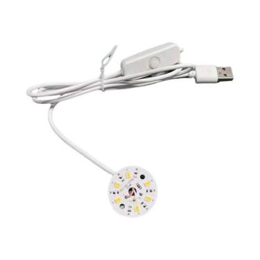 Imagem de Suporte De Lâmpada De Exibição Rotativa LED De Madeira Recarregável Ba