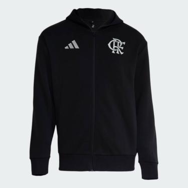 Imagem de Jaqueta Hino Anthem Flamengo Adidas Preta IT3819 Cor:;Tamanho:EEGG;Gênero:Homem-Masculino