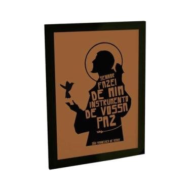 Imagem de Quadro Decorativo Religioso Frase São Francisco De Assis Decoração Poster Quarto Sala