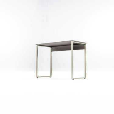 Imagem de Mesa Home Office - Metalon Champagne Moca