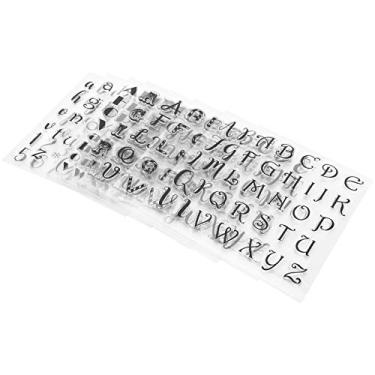 Imagem de Carimbo de Carta Transparente Conjunto de Decorações Contas Recortes Recados Bricolage, 8pcs Clear Stamp para Cartões Felicitações, Adequados para Crianças e Adultos