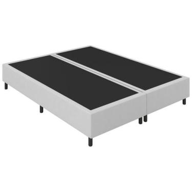 Imagem de Base Cama Box Queen Prorelax Bipartida 37x158x198cm Milão, Branco, Que