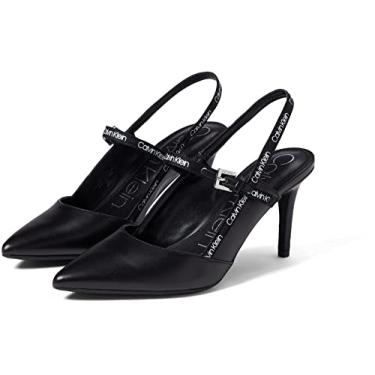 Imagem de Calvin Klein Tênis feminino Galexa com salto com rodas, Preto, 38