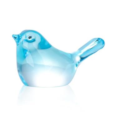 Imagem de YWHL Handmade Crystal Lake Blue Bird Figurines, Animals Gifts for Birds Lovers Women Men, Art Glass Birds Collectible for Home Decor, Desk Table Home Office Decoration