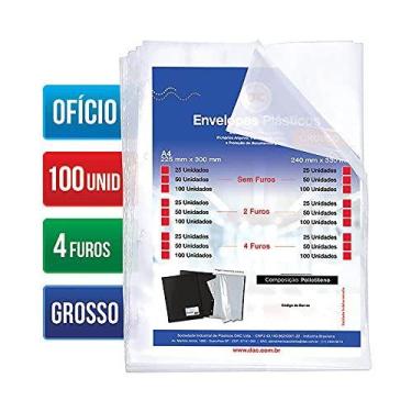 Imagem de Envelope Plastico Oficio 4Furos Grosso 0,15Mm - DAC