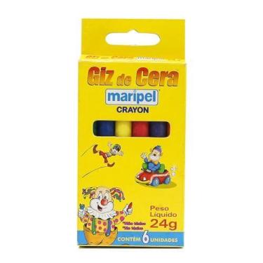 Imagem de Giz De Cera Fino 06 Cores - MARIPEL