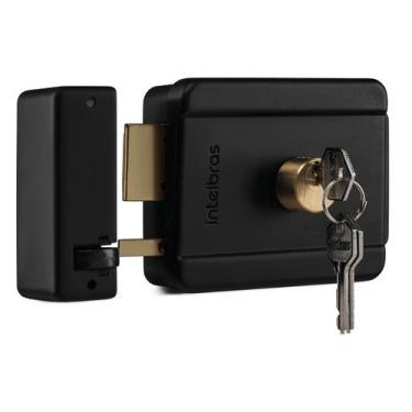 Imagem de Fechadura Eletrica Cilindro Fixo Fx500 4679040 - INTELBRAS, Preto