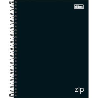 Imagem de Tilibra - Caderno Espiral Capa Dura Colegial 10 Matérias Zip Preto 160 Folhas