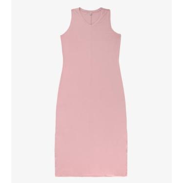 Imagem de Vestido Longo Plus Size Infinita Cor Rosa, Plus G3, Rosa
