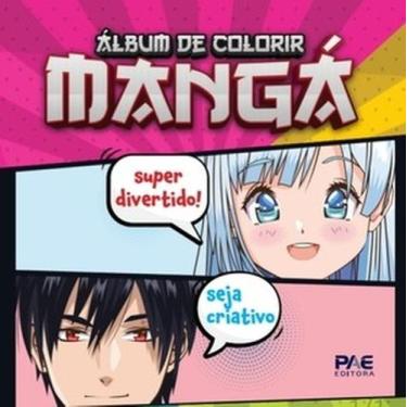 Imagem de álbum de colorir - mangá - PAE Editora
