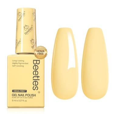 Imagem de beetles Gel Polish Hema Free Esmalte de gel amarelo limão chiffon creme de imersão Uv LED lâmpada de unhas 8 ml DIY manicure casa salão presente para mulheres Butter Time