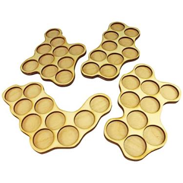 Imagem de LITKO Horde Trays | 25mm Circle Bases | Movement Tray| Movement Tray Compatible with Warhammer, Age of Sigmar, Bolt Action (10-Figure Horde Tray (4 Pack))