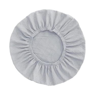 Imagem de Ｂｅｓｇａ Capa protetora para ventilador de parede, tecido antipoeira para ventiladores de 16 a 18 polegadas, proteção elástica para ventiladores, capa redonda, Cinza