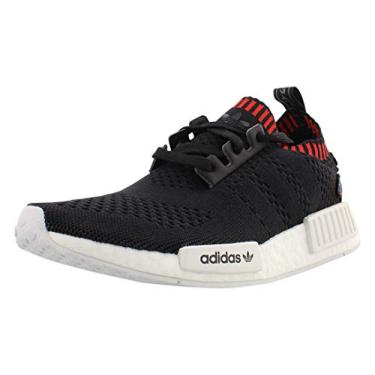 Imagem de adidas Originals NMD_R1 T nis masculino, N cleo Preto/N cleo Preto/Vermelho, 9.5