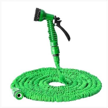 Imagem de Mangueira Jardim Expansível 30 Metros Resistente Jatos D Água Cor:Verde