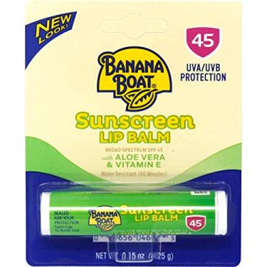 Imagem de Banana Boat Aloe Vera com protetor solar de vitamina E, protetor labial FPS 45 - 425 g, pacote com 6