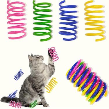 Imagem de Cat Toys AGYM Colorful Plastic Spring, pacote com 30 unidades para gat