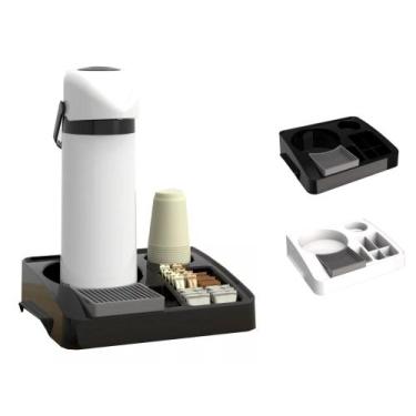 Imagem de Bandeja Porta Café Mesa Portátil P/ 1 Garrafa Sachê E Copo Unitermi, P