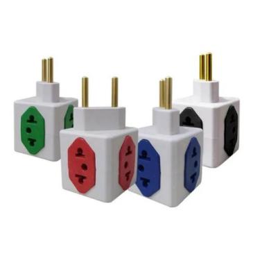 Imagem de Kit Com 3 Und Adaptador Tomada Cubo 4 Entradas Benjamin 10a Dado