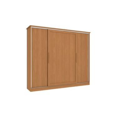 Imagem de Guarda Roupa Casal 4 Portas de Correr e 4 Gavetas N565 Flex Canela/Canela ou Macadamia - Kappesberg