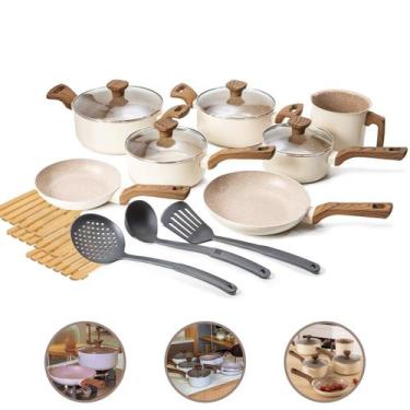 Imagem de Jogo de Panelas Premium 13 Peças 2mm Revestimento Cerâmico Antiaderent