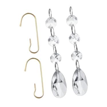 Imagem de Esquirla 36 peças de enfeites de Natal pendurados cristais centro de mesa celebração festival de Natal transparente festa de casamento casa guirlanda pingentes, Style C