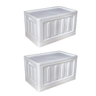 Imagem de Caixa Organizadora Dobrável Multiuso Grande Branco 75L