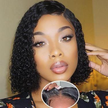 Imagem de Peruca Fronbanis Wear and Go Bob 20 cm Deep Wave 180% de densidade