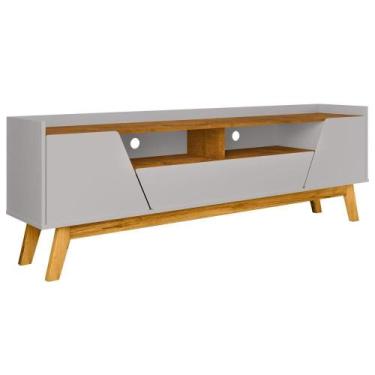 Imagem de Rack Para Sala De Estar Tv 70 Pol 180cm Morello B02 Off White Naturall