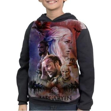 Imagem de Casaco Moletom Infantil Targaryen Game Of Thrones - smoke, Preto, 8