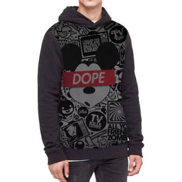 Imagem de Moletom Com Capuz Mickey Dope Ref:119 - smoke, Preto, GG