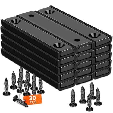 Imagem de Ímãs retangulares de neodímio TRYMAG 36kg 60x13,5x5mm, pacote com 15